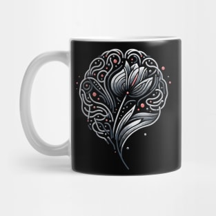 Symbolic Parkinson's Awareness Brain & Tulip Design Mug